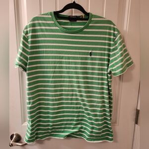 Polo Ralph Lauren Striped T-Shirt Green White Classic Fit Men’s Large